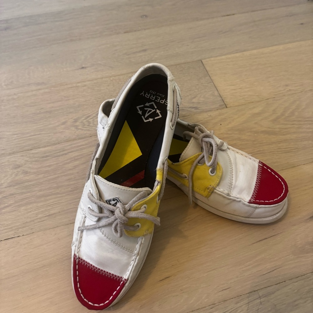 Sperry Canvas Shoes with Red and Yellow Details